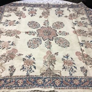 animal - Cotton fabric TABLE CLOTH. VINTAGE